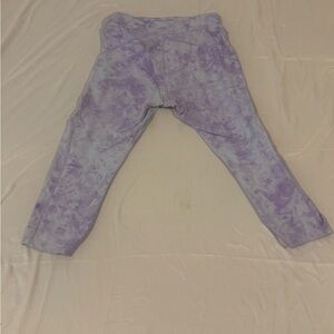 Outdoor Voices Purple Tie Dye Leggings Size XL High Rise Activewear